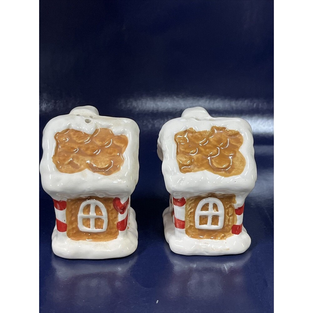 Gingerbread House Salt & Pepper‎ Shaker Christmas Decor Unused  - D9-1